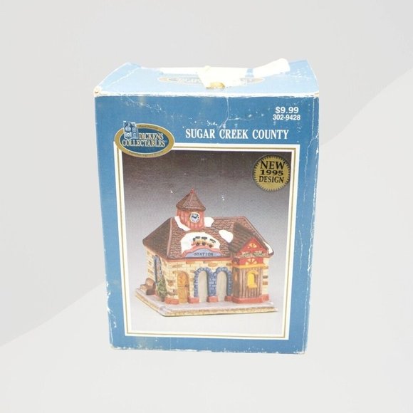 1995 Dickens Collectables Sugar‎ Creek County STATION 302-9394 Village Porcelain - Picture 7 of 7